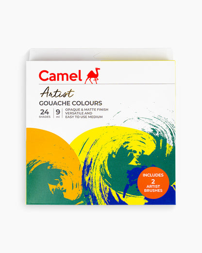 Camel Artist Gouache Colours 24 shades in 9ml