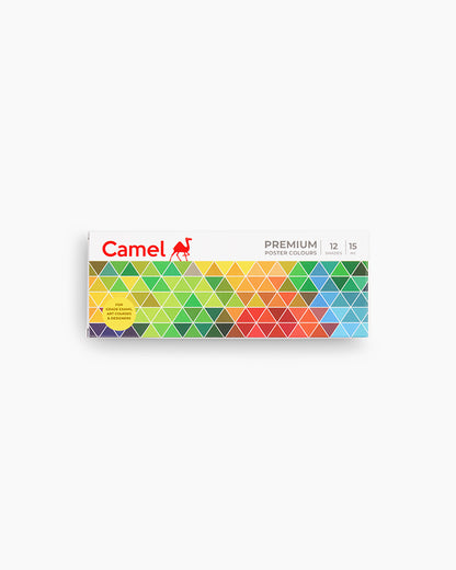 Premium Poster Colour Assorted pack of 12 shades in 15ml