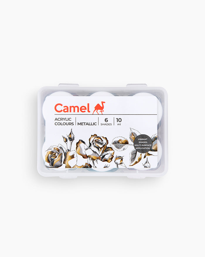 Assorted pack of 6 shades in 10 ml, Metalic range