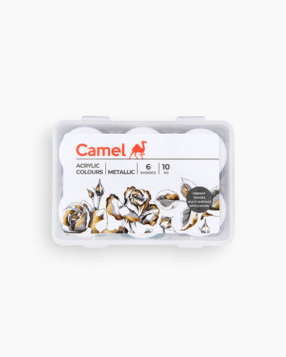 Assorted pack of 6 shades in 10 ml, Metalic range