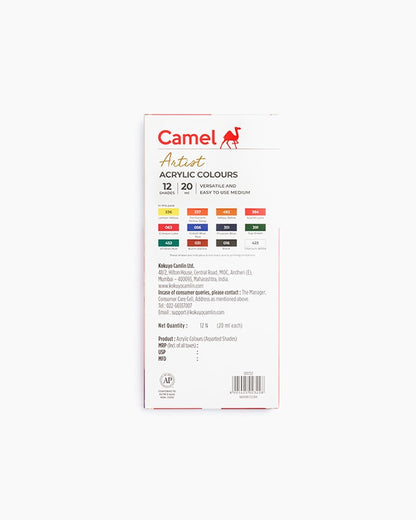 Camel Artist Acrylic Colours 12 shades in 20 ml