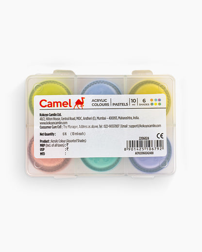 Assorted pack of 6 shades in 10 ml, Pastels