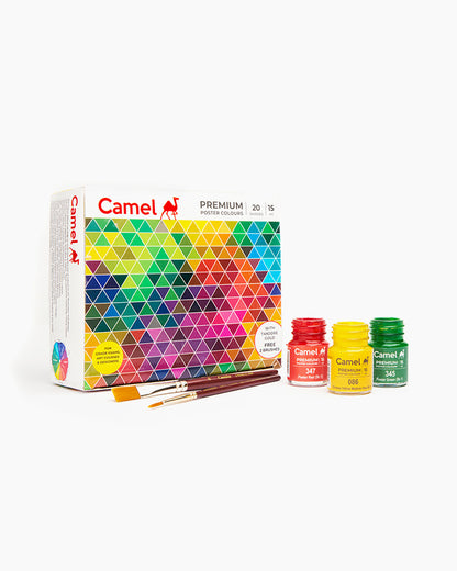 Premium Poster Colour Assorted pack of 12 shades in 20ml
