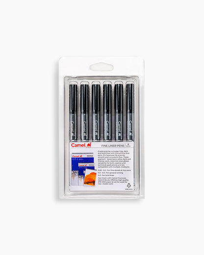 Fine liner Pens 6 Nib points