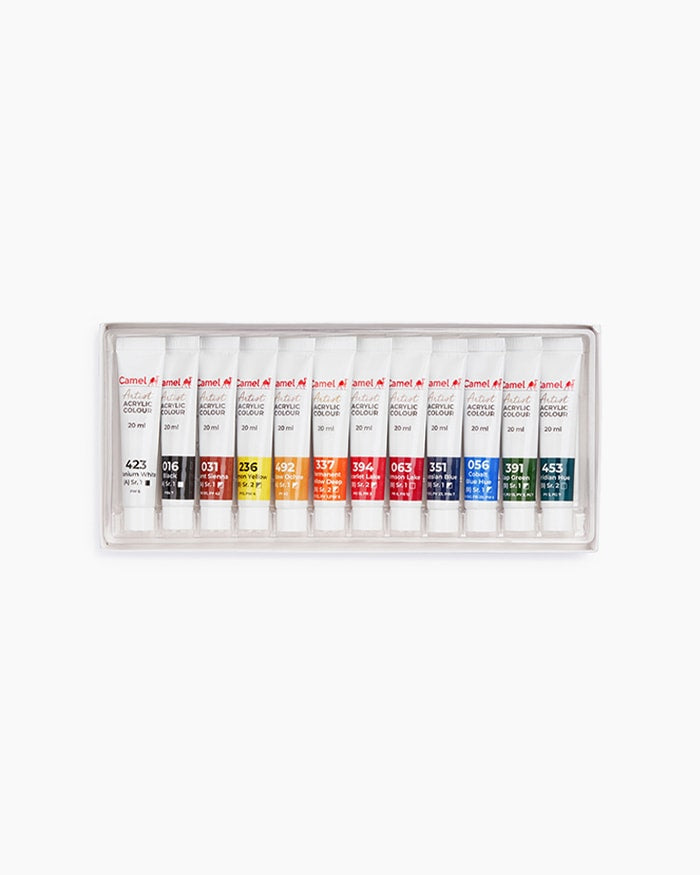 Camel Artist Acrylic Colours 12 shades in 20 ml