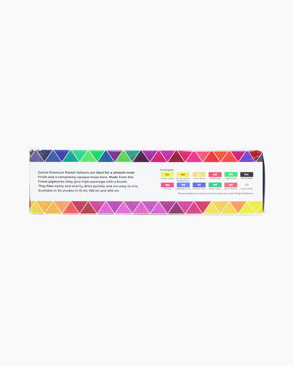Premium Poster Colour Assorted pack of 12 shades in 15ml