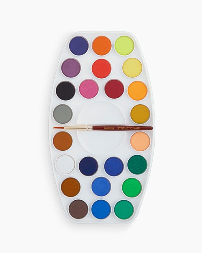 Student Water Colour Cakes 24 Shades Lens Lid