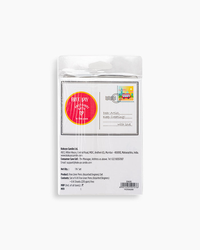 Fine liner Pens 6 Nib points