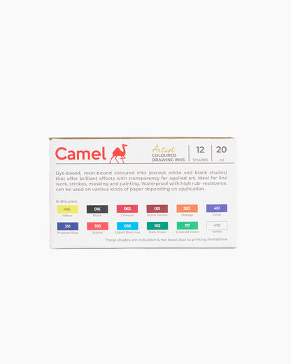 Camel Drawing Ink 12 shades in 20ml