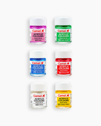 Assorted pack of 6 shades in 10 ml, Pearl range