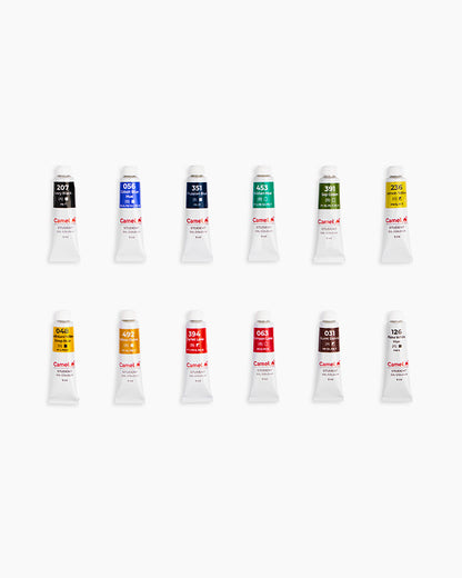 Student Oil Colour Assorted pack of 12 shades in 9 ml