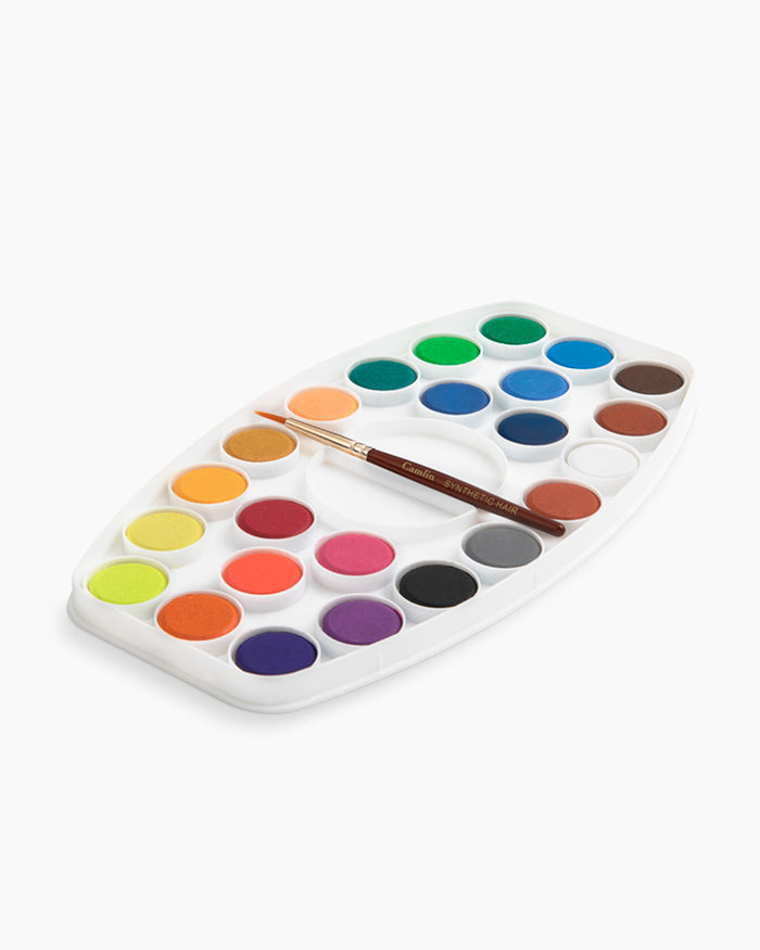 Student Water Colour Cakes 24 Shades Lens Lid