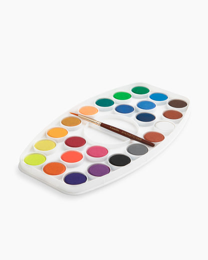 Student Water Colour Cakes 24 Shades Lens Lid