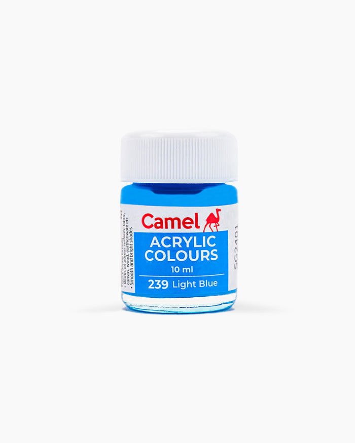 Camel Acrylic Colours Assorted pack of 12 shades in 10 ml