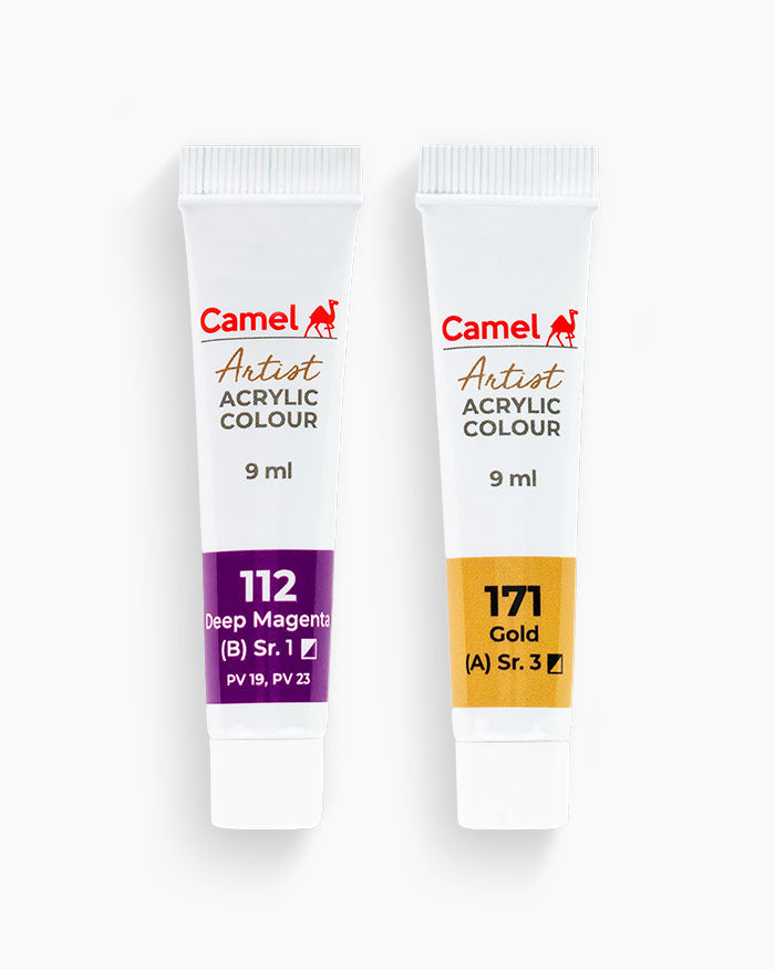 Camel Artist Acrylic Colours 14 shades in 9ml