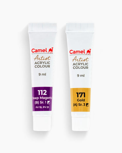 Camel Artist Acrylic Colours 14 shades in 9ml
