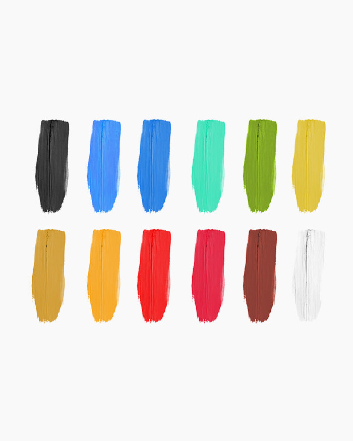 Student Oil Colour Assorted pack of 12 shades in 9 ml