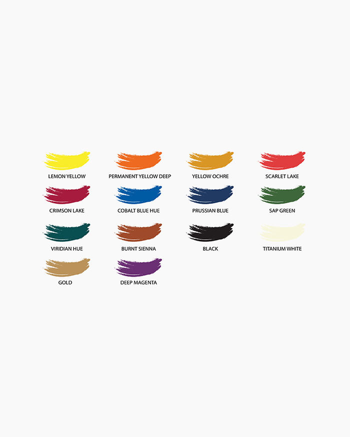 Camel Artist Acrylic Colours 14 shades in 9ml
