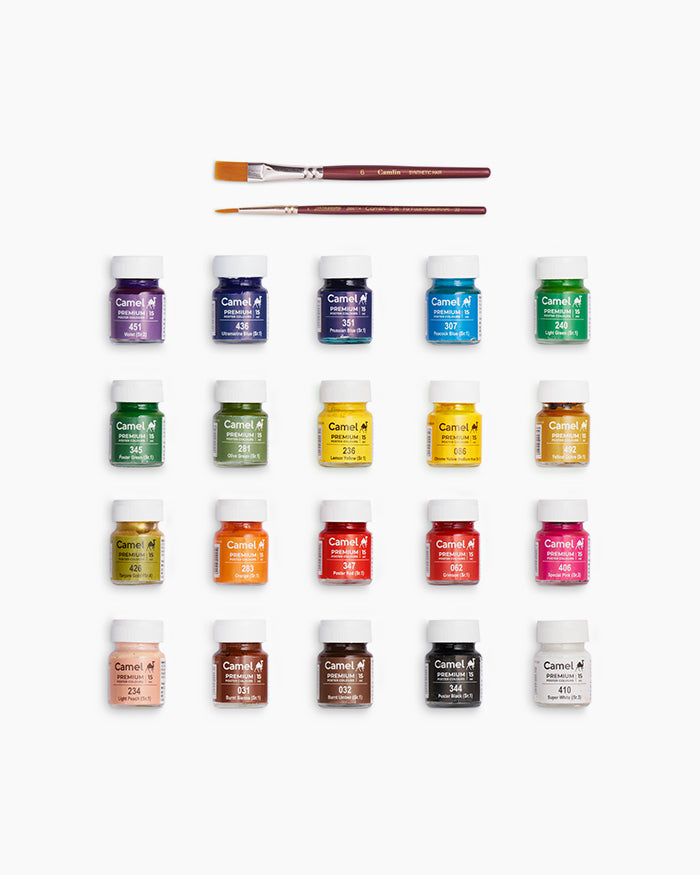 Premium Poster Colour Assorted pack of 12 shades in 20ml