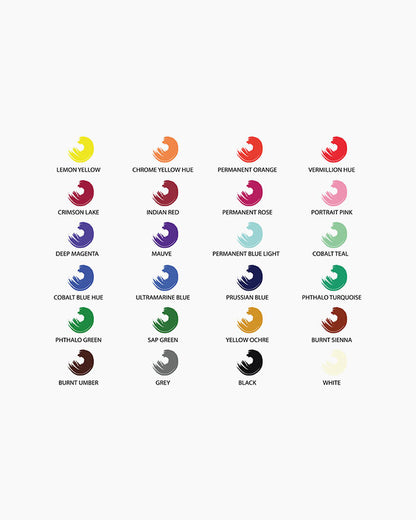 Camel Artist Gouache Colours 24 shades in 9ml